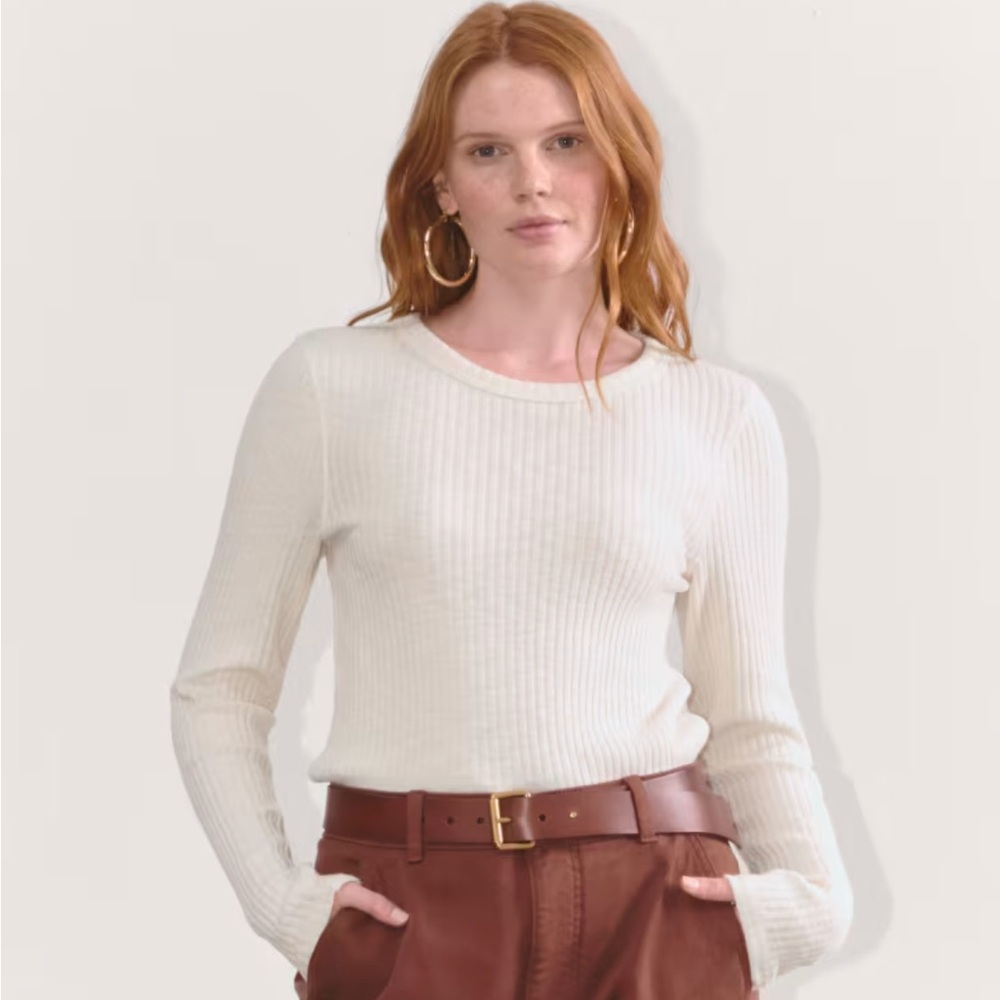 Everlane cozy rib long sleeve shirt